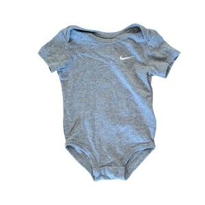 Nike one piece baby 12M - gray, great condition